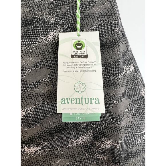 Aventura Melia Women's Skirt Size 10 Brushed Nickel Button Front Organic Cotton - Picture 5 of 8